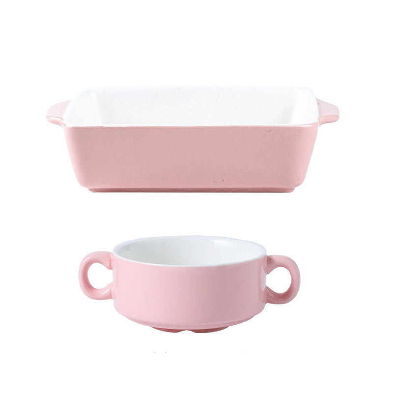ceramic baking bowl tableware set, view 3 - MRSLM