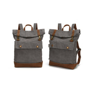 roll top canvas backpack, view 9 - MRSLM
