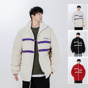 velvet stand collar jacket, view 3 - MRSLM