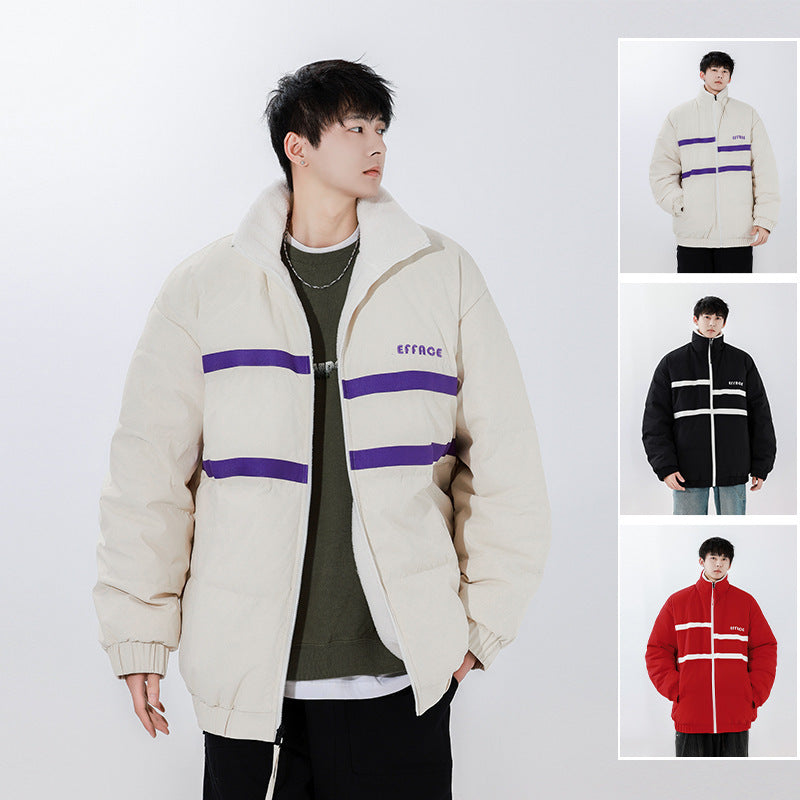 velvet stand collar jacket, view 3 - MRSLM