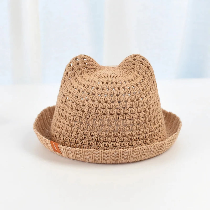 summer sunshade hat with cat ears, view 2 - MRSLM