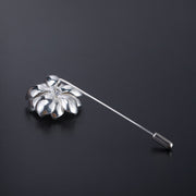 simple lotus collar pin brooch, view 3 - MRSLM