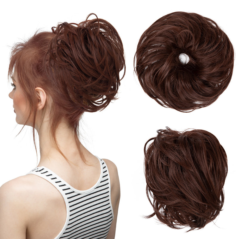 fluffy curly hair bun chignon, view 22 - MRSLM