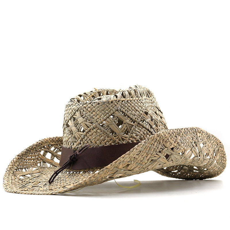 straw cowboy hat, view 3 - MRSLM