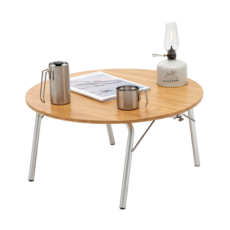 portable bamboo folding table, view 2 - MRSLM