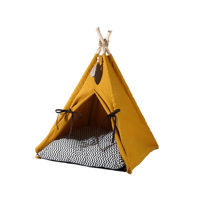 sunset yellow cat tent, view 2 - MRSLM