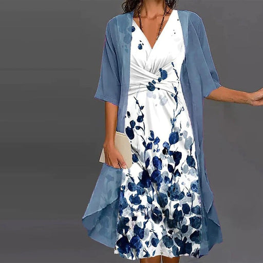women's chiffon dress and coat two-piece suit - MRSLM