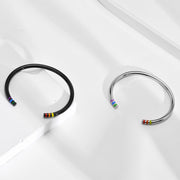 rainbow pride couples cuff bracelet, view 3 - MRSLM