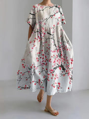 women's printed short-sleeved dress, view 8 - MRSLM