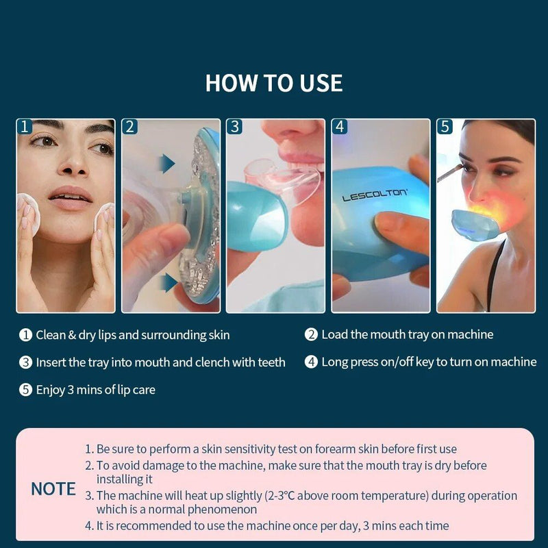 rechargeable LED lip plumper device, view 7 - MRSLM