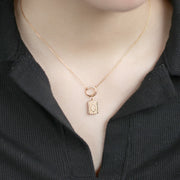 retro sterling silver book pendant - MRSLM