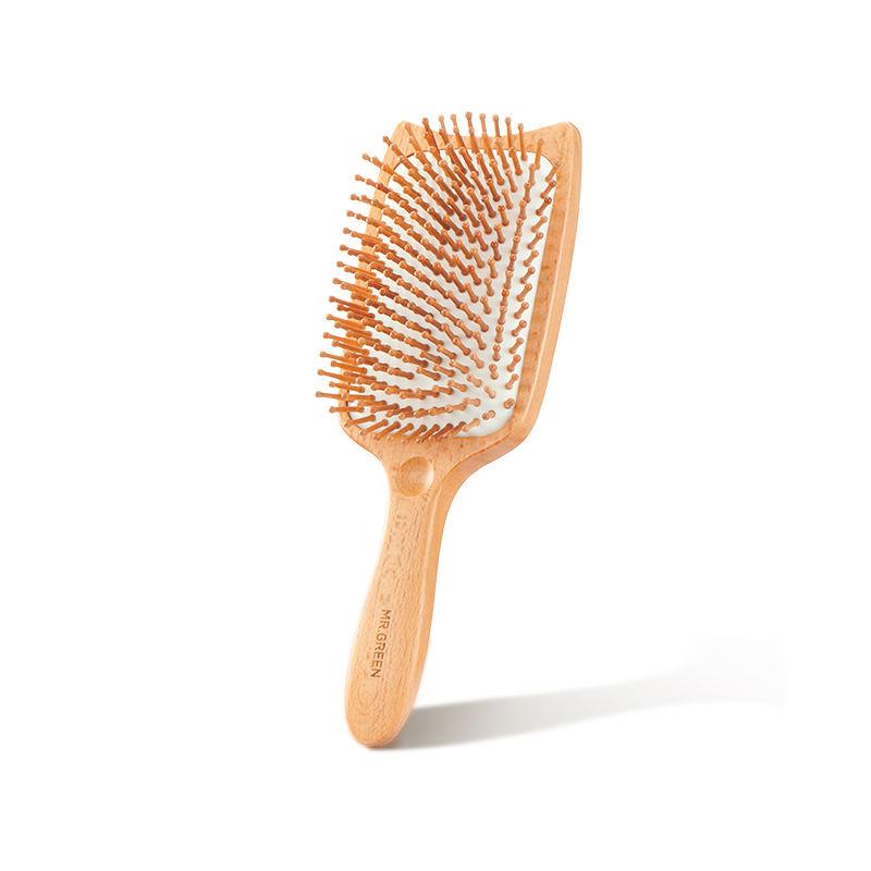 beech wood massage hairbrush, view 2 - MRSLM