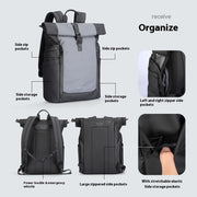 Oxford cloth commute backpack, view 4 - MRSLM