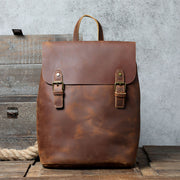 retro cowhide backpack, view 5 - MRSLM