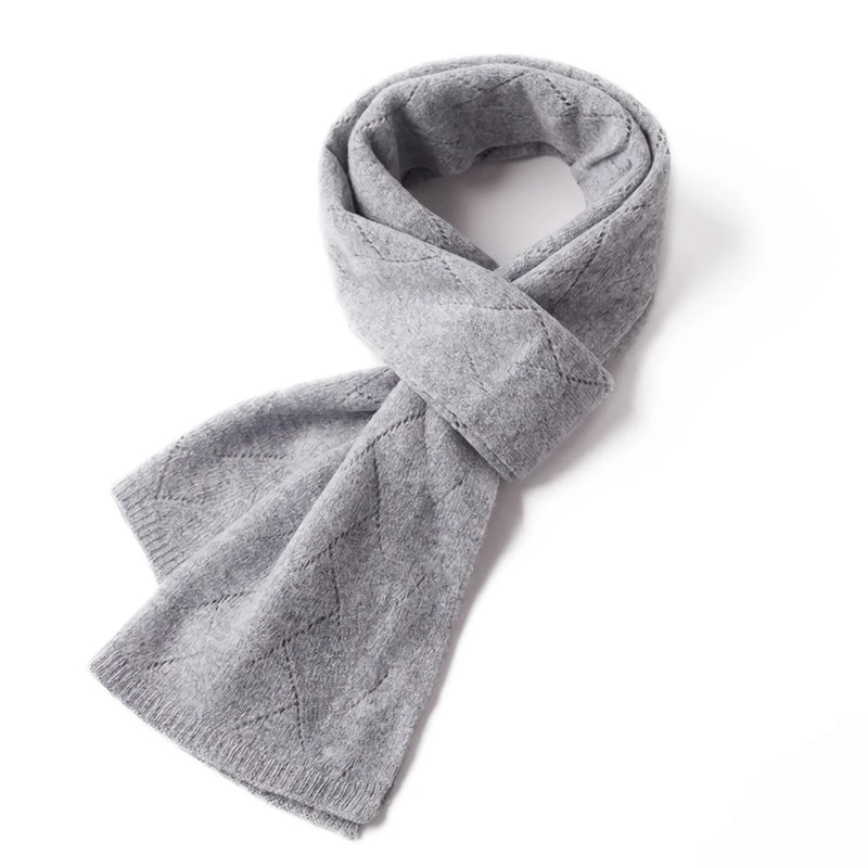 women's merino wool knit scarf, view 4 - MRSLM