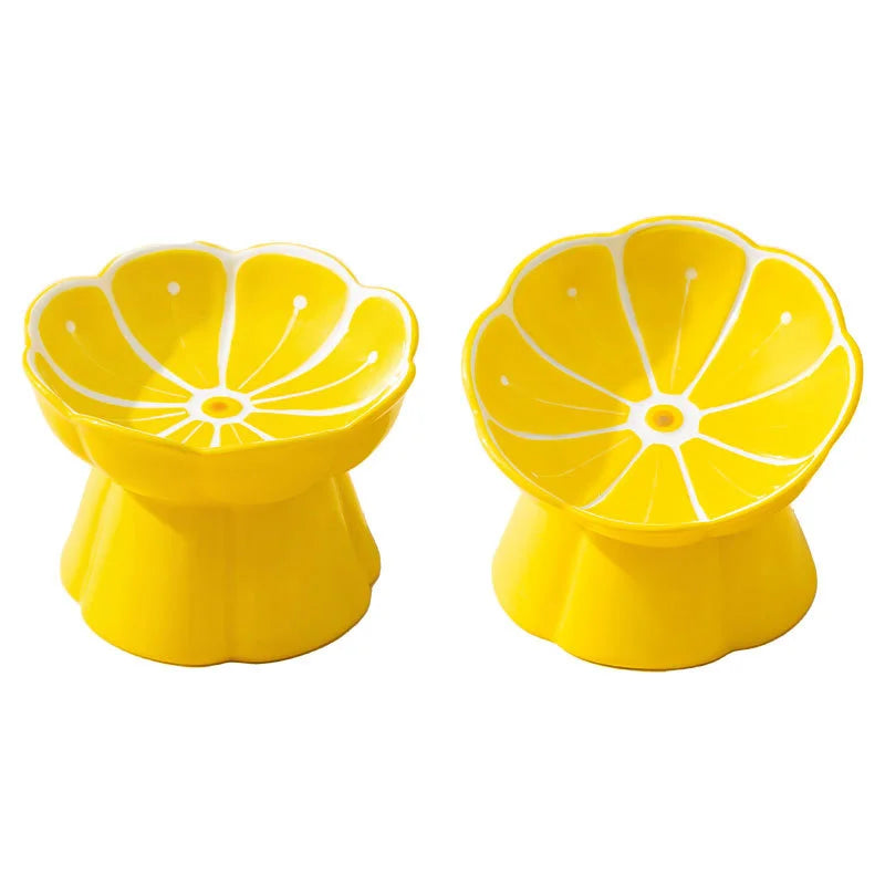 raised ceramic pet bowl, view 8 - MRSLM