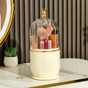clear makeup brush holder with lid, view 8 - MRSLM