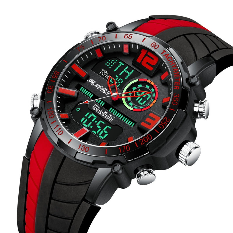 men's dual display sports watch, view 4 - MRSLM