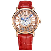 genuine leather hollow quartz watch - MRSLM