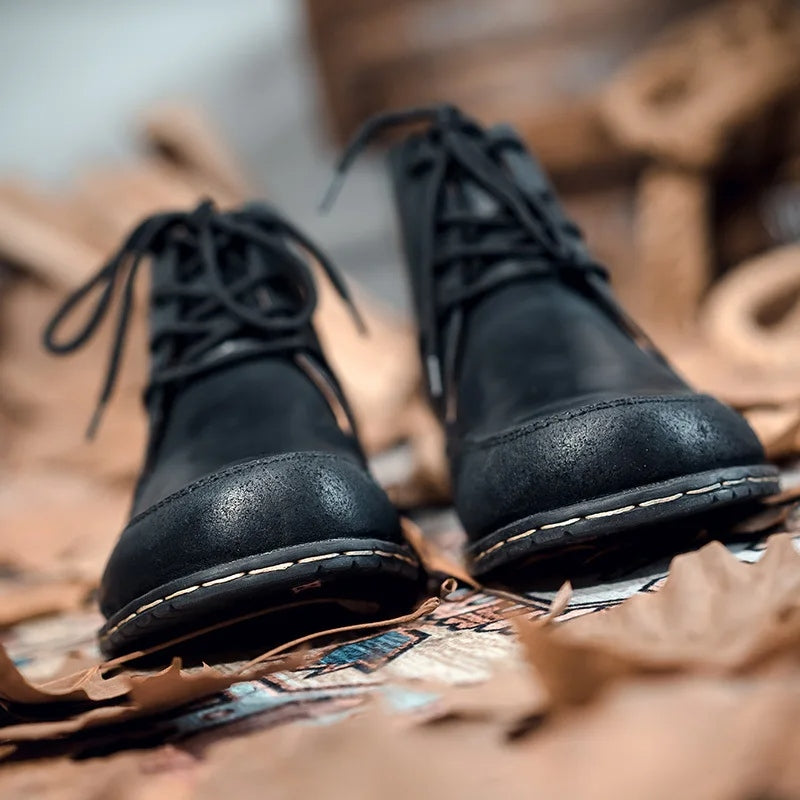 vintage british leather ankle boots, view 5 - MRSLM