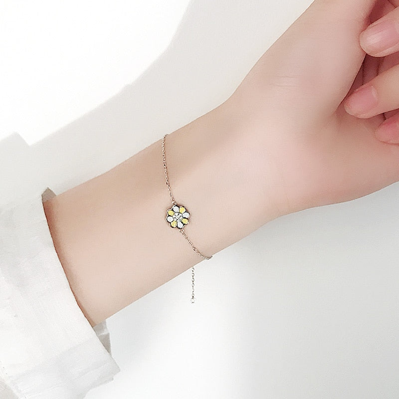 sun flower 925 silver bracelet - MRSLM