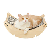 wooden cat rocking bed, view 3 - MRSLM