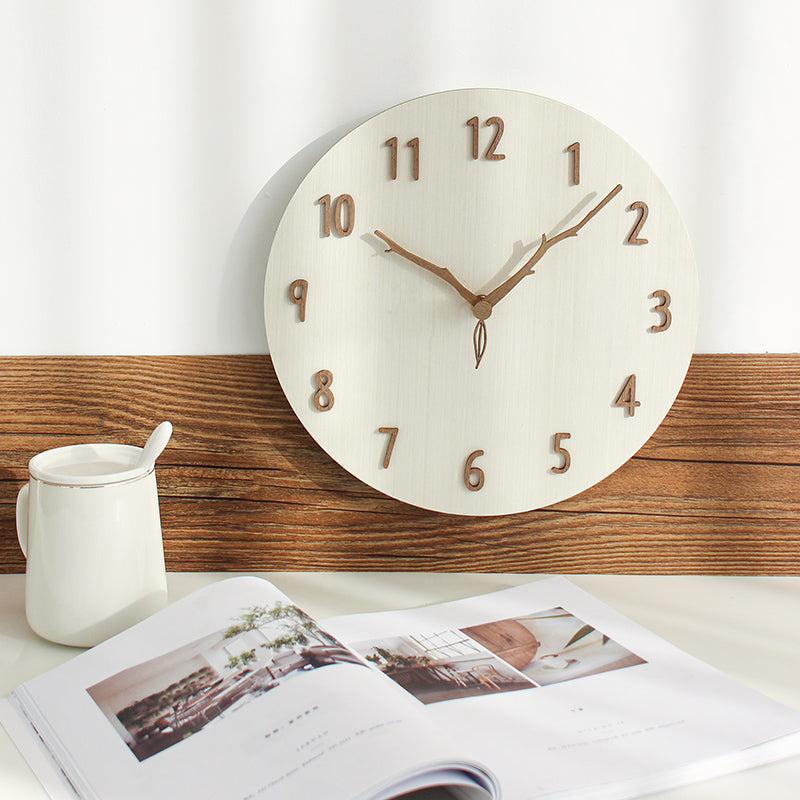 Creative mute wooden wall clock, view 5 - MRSLM
