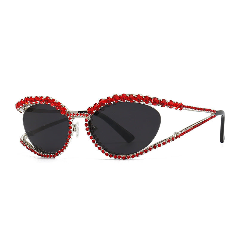 cat eye diamond sunglasses, view 5 - MRSLM