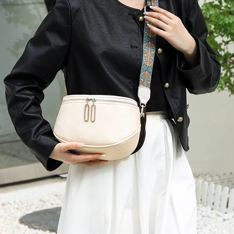 leather shoulder crossbody bag, view 6 - MRSLM