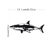 great white shark vinyl car decal, view 8 - MRSLM