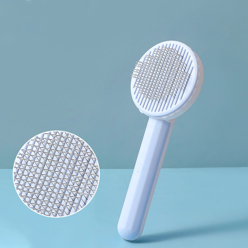 pet hair removal grooming brush, view 3 - MRSLM
