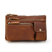 men's cowhide waist crossbody bag, view 11 - MRSLM