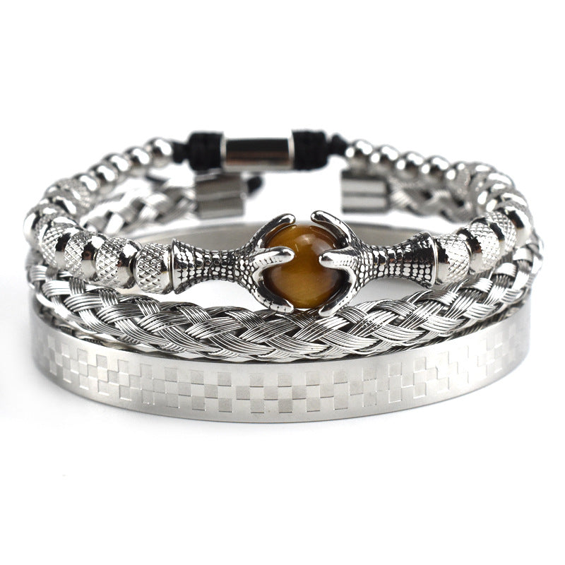 eagle claw tiger eye mesh bracelet, view 6 - MRSLM