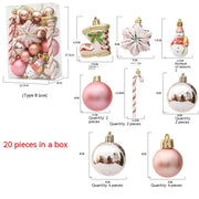 rose gold Christmas pendant set, view 4 - MRSLM
