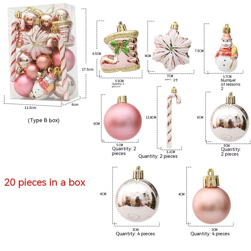 rose gold Christmas pendant set, view 4 - MRSLM