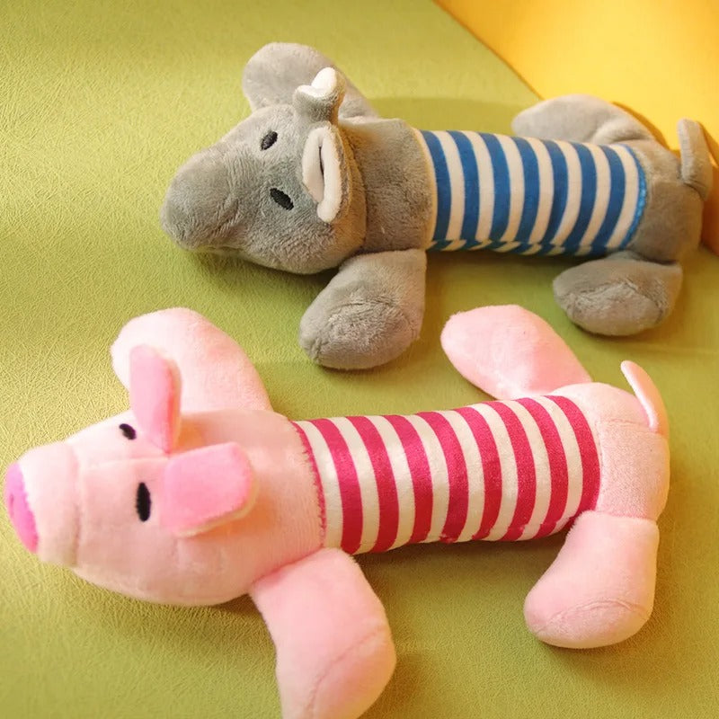 Squeaky plush animal toys for puppies, view 7 - MRSLM