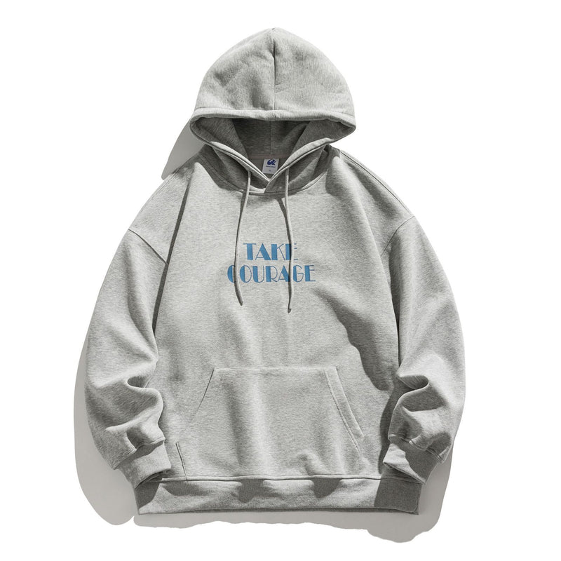 hooded sweater letter print loose top, view 7 - MRSLM