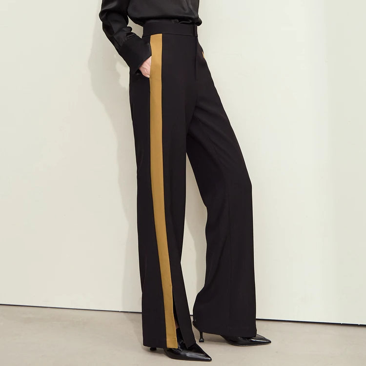 contrast stitching blazer pants for women - MRSLM