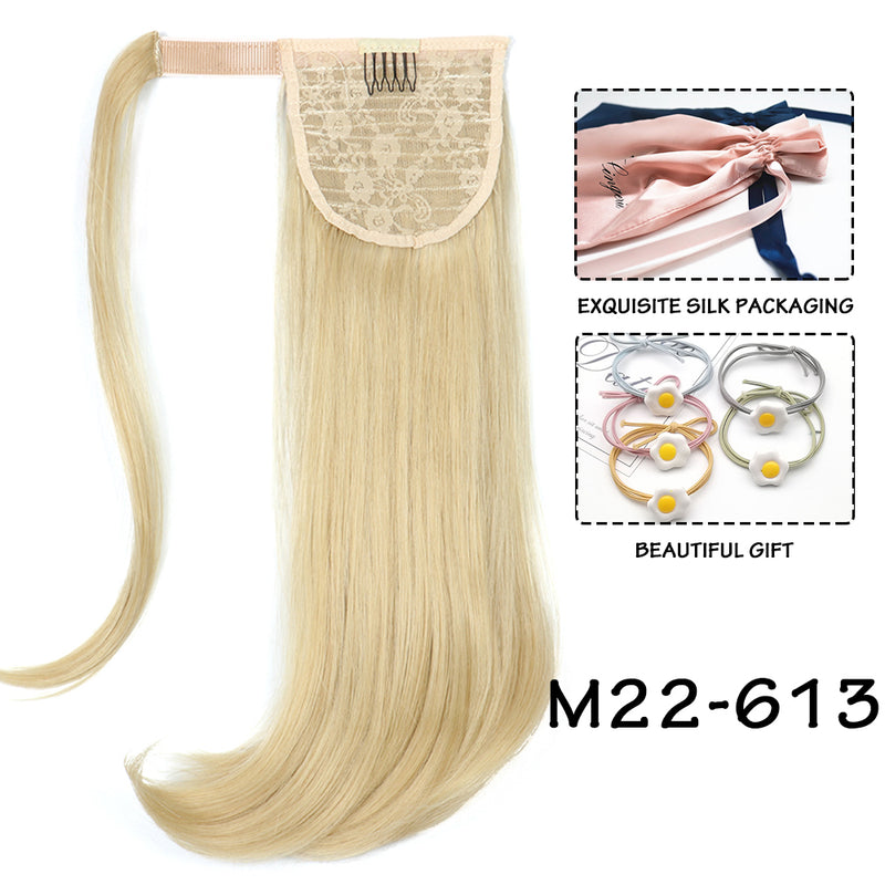 synthetic straight wraparound ponytail, view 16 - MRSLM