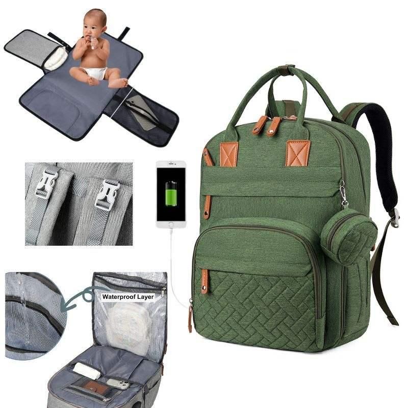 diaper bag backpack, view 2 - MRSLM