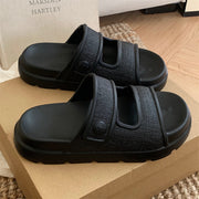 Double-strap platform slippers, view 6 - MRSLM
