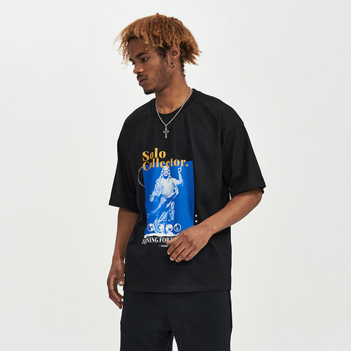 Men's loose letter print T-shirt - MRSLM