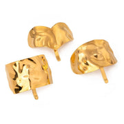 gold plated hammered hairpin, view 9 - MRSLM