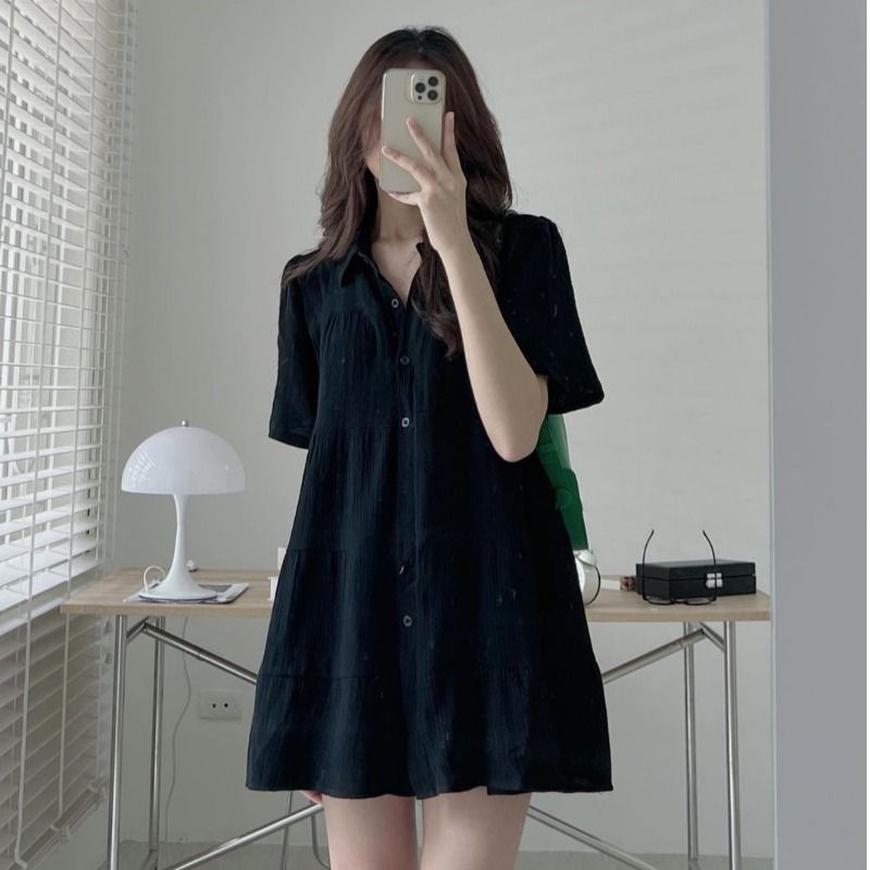 plus size A-line shirt dress, view 2 - MRSLM