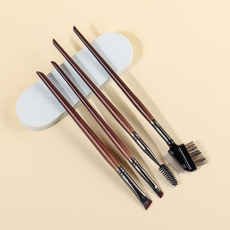 4-piece angled eyebrow and eyeliner brush set - MRSLM