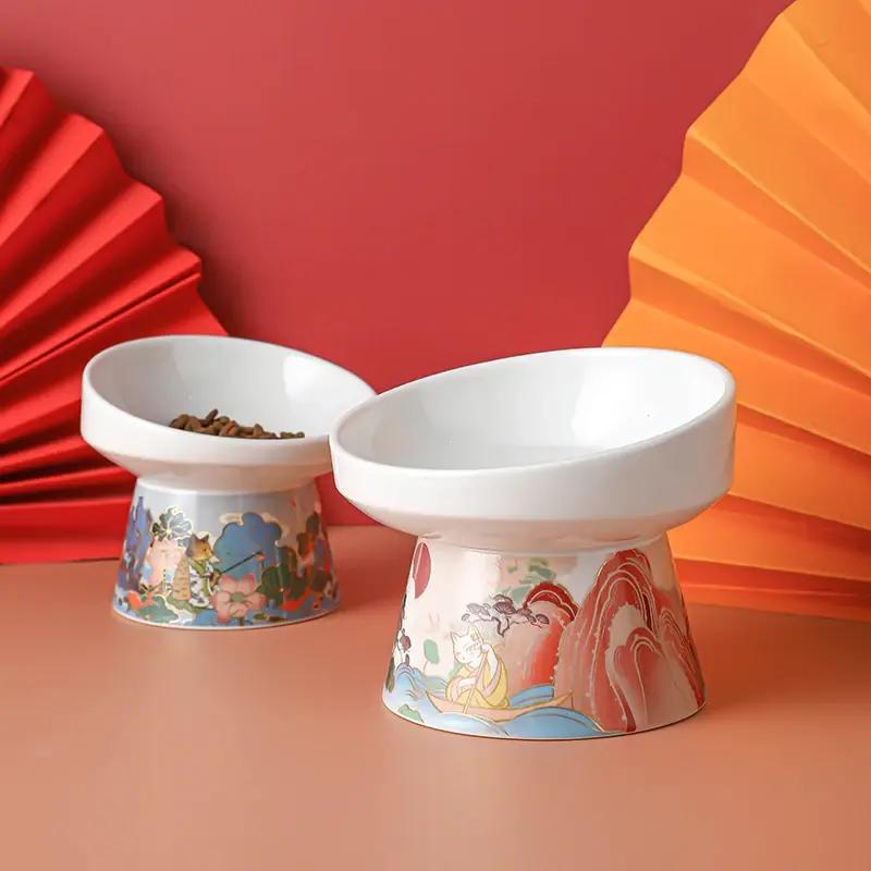 elevated ceramic cat bowl - MRSLM