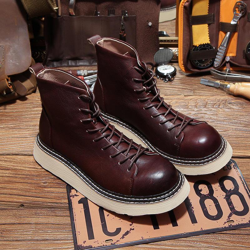 men's cow leather ankle boots - MRSLM