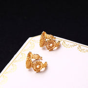 vintage baroque sunflower ear clip, view 3 - MRSLM