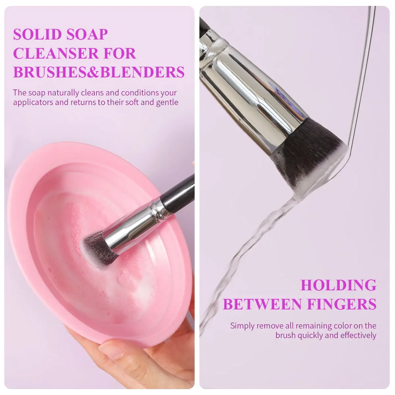 silicone makeup brush cleaner bowl, view 8 - MRSLM