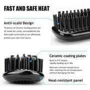 ceramic ionic hair straightener brush, view 4 - MRSLM